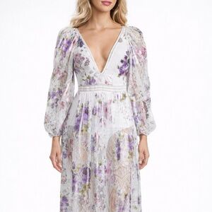 Floral V-Neck Mini Dress